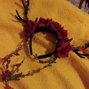 Beautiful Black & Red Fawn Headband
